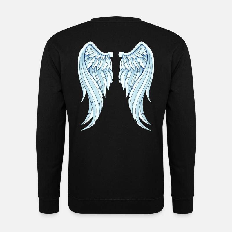 Angelwings lustige Geschenkidee Engelsflügel - Unisex Pullover - Schwarz