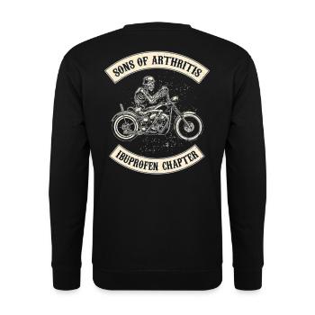 Cool Biker saying shirt - Sweat-shirt Unisexe - noir - Dos - Alina (178cm)