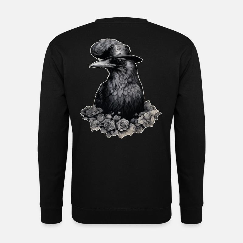 Steampunk Raven - Unisex Sweatshirt - black