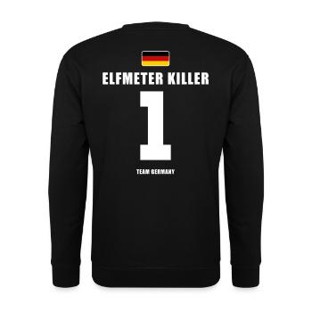 Deutschland Fussball Torwart Fußball - Unisex Pullover - Schwarz - Hinten - Michal (187cm)
