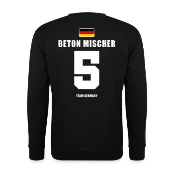 Deutschland Fussball Abwehrspieler Fußball - Unisex Pullover - Schwarz - Hinten - Michal (187cm)