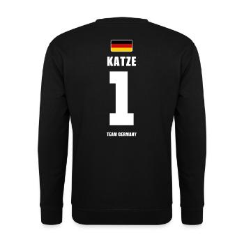 Deutschland Fussball Torwart Fußball - Unisex Pullover - Schwarz - Hinten - Michal (187cm)