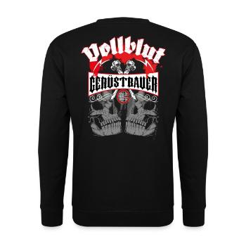 Thoroughbred scaffolding shirt printed - Unisex Sweatshirt - black - Back - Alina (178cm)