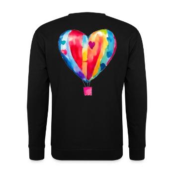 Ballon - Unisex Pullover - Schwarz - Hinten - Michal (187cm)