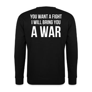Guerrier Citation Fitness - Sweat-shirt Unisexe - noir - Dos - Alina (178cm)