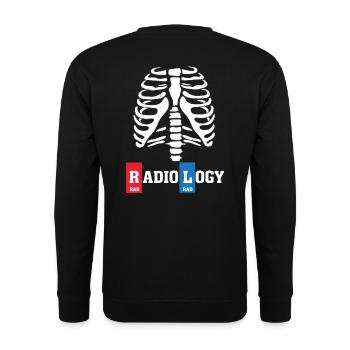 Radiologie Radiologe Geschenk - Unisex Pullover - Schwarz - Hinten - Alina (178cm)