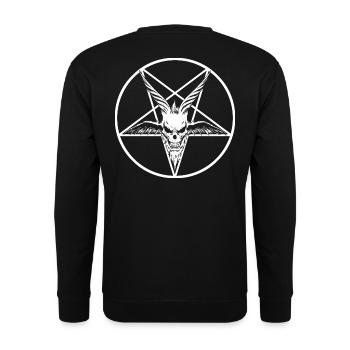 Satan White - Sweat-shirt Unisexe - noir - Dos - Alina (178cm)