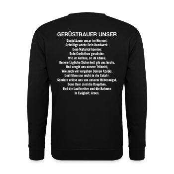 Scaffolding Scaffolding Scaffolding Scaffolding Our Gift - Unisex Sweatshirt - black - Back - Alina (178cm)