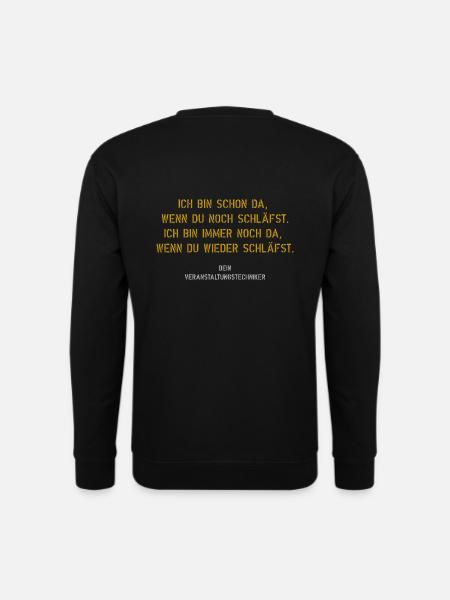 Veranstaltungstechniker - ständig schlaflos - Unisex Pullover - Schwarz