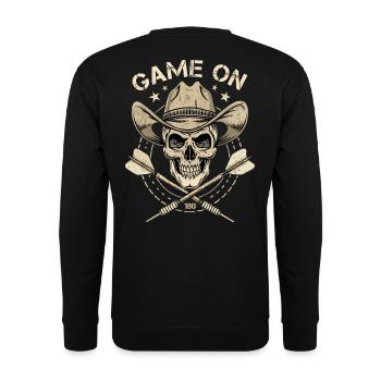 Fléchettes Fléchettes Crâne de cow-boy - Sweat-shirt Unisexe - noir - Dos - Alina (178cm)