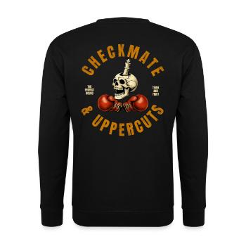 Checkmate & Uppercuts - Unisex Sweatshirt - black - Back - Alina (178cm)