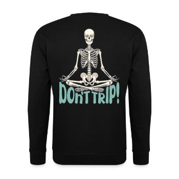Dont Trip Skeleton Gaming Leonida  - Unisex Pullover - Schwarz - Hinten - Michal (187cm)