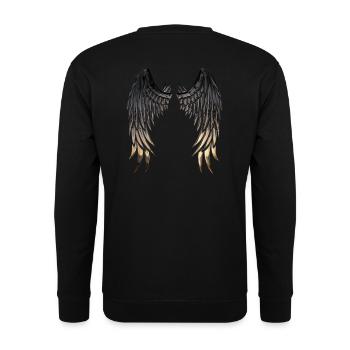 Ailes en or - Sweat-shirt Unisexe - noir - Dos - Michal (187cm)