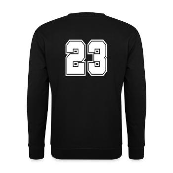 23 Dos numéro de football football numéro de football - Sweat-shirt Unisexe - noir - Dos - Alina (178cm)