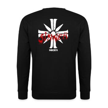 Far Cry 5 Eden's Gate Cross Backprint - Unisex Sweatshirt - black - Back - Alina (178cm)