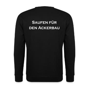Saufen für den Ackerbau - Unisex Pullover - Schwarz - Hinten - Michal (187cm)
