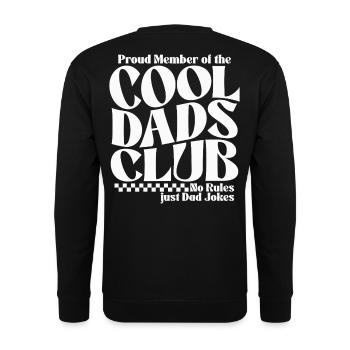 Cool Dads Club - Papa Vatertag Geschenk - Unisex Pullover - Schwarz - Hinten - Alina (178cm)