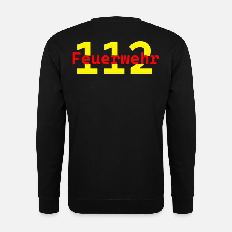 112 Feuerwehr Shirt - Unisex Pullover - Schwarz