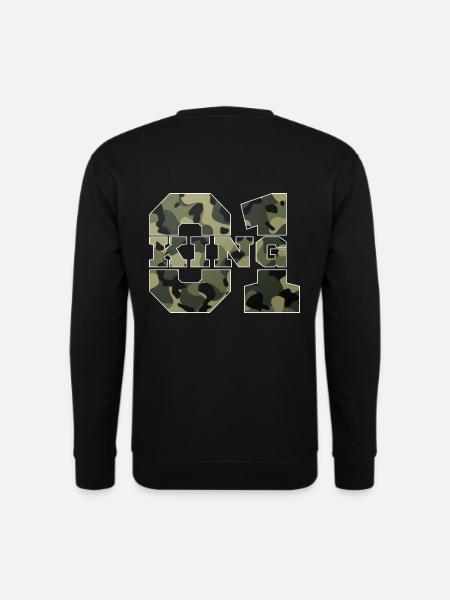 King - Queen Geschenk Geschenkidee - Unisex Pullover - Schwarz