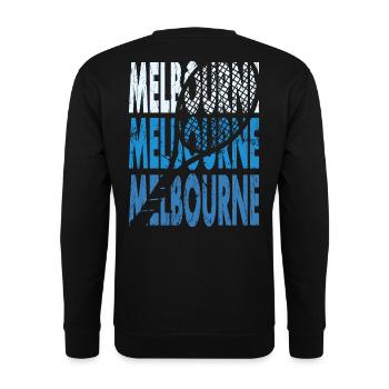 Tennis Shirt Melbourne Turnier Australien Design - Unisex Pullover - Schwarz - Hinten - Michal (187cm)