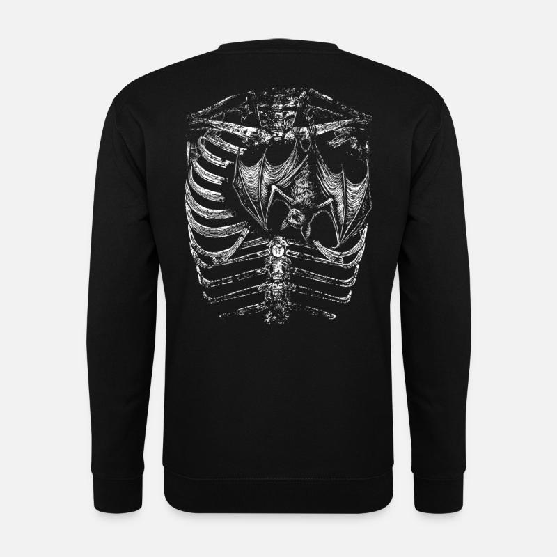 X-Ray Skeleton Body with Bat - Unisex Sweatshirt - black