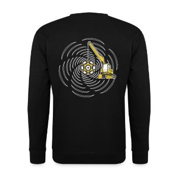 Tekno 23 crane - sound wrecking demolition ball - Unisex Pullover - Schwarz - Hinten - Alina (178cm)