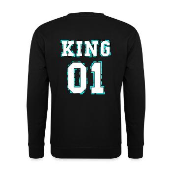 King - Queen Coupledesign - Sweat-shirt Unisexe - noir - Dos - Alina (178cm)