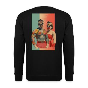 Sois ma Saint-Valentin de lutte - Sweat-shirt Unisexe - noir - Dos - Alina (178cm)