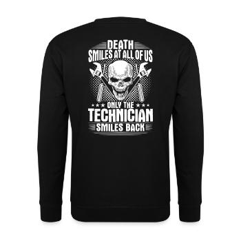 Building Technician Building Services Technician Technician - Unisex Sweatshirt - black - Back - Alina (178cm)