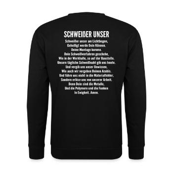 Schweißer Unser Schweißen Schweißerei Geschenk - Unisex Pullover - Schwarz - Hinten - Alina (178cm)