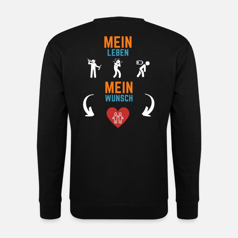 Mein Wunsch_Liebe zu finden - Unisex Pullover - Schwarz
