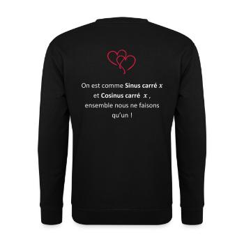 Romantische Mathematik - Unisex Pullover - Schwarz - Hinten - Alina (178cm)