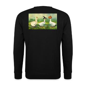 Halloween Gänse - Unisex Pullover - Schwarz - Hinten - Michal (187cm)