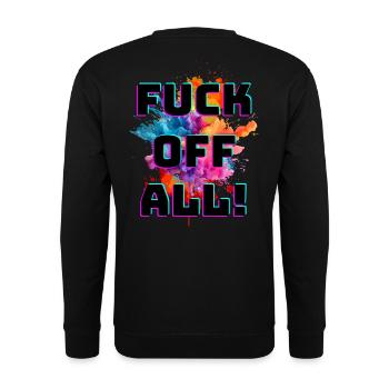A colorful expression of freedom - Unisex Sweatshirt - black - Back - Alina (178cm)