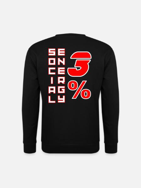 Social energy 3 percent - Boldi Graphics - Unisex Sweatshirt - black