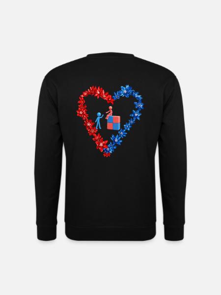 Herzblumen Kooperationsmotiv - Unisex Pullover - Schwarz