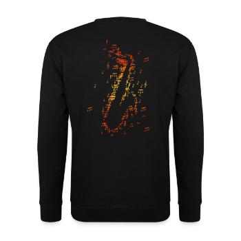 Saxophon Saxophone Saxophonisten - Unisex Pullover - Schwarz - Hinten - Alina (178cm)