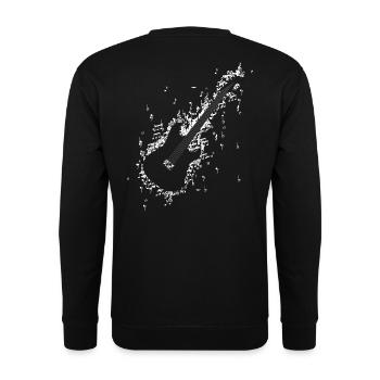 Guitare à partir de notes de musique Partitions Guitaristes Musiciens - Sweat-shirt Unisexe - noir - Dos - Michal (187cm)