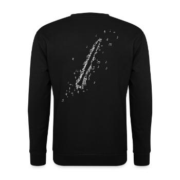 Clarinette Clarinettes Notes de musique Instrument à vent - Sweat-shirt Unisexe - noir - Dos - Michal (187cm)