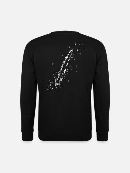 Klarinette Klarinetten Musiknoten Blasinstrument - Unisex Pullover - Schwarz