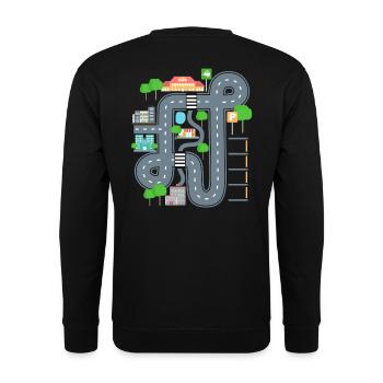 Car Play Mat Shirt for Dad - Unisex Sweatshirt - black - Back - Alina (178cm)