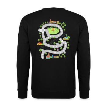 Car Play Mat Shirt for Dad - Unisex Sweatshirt - black - Back - Alina (178cm)