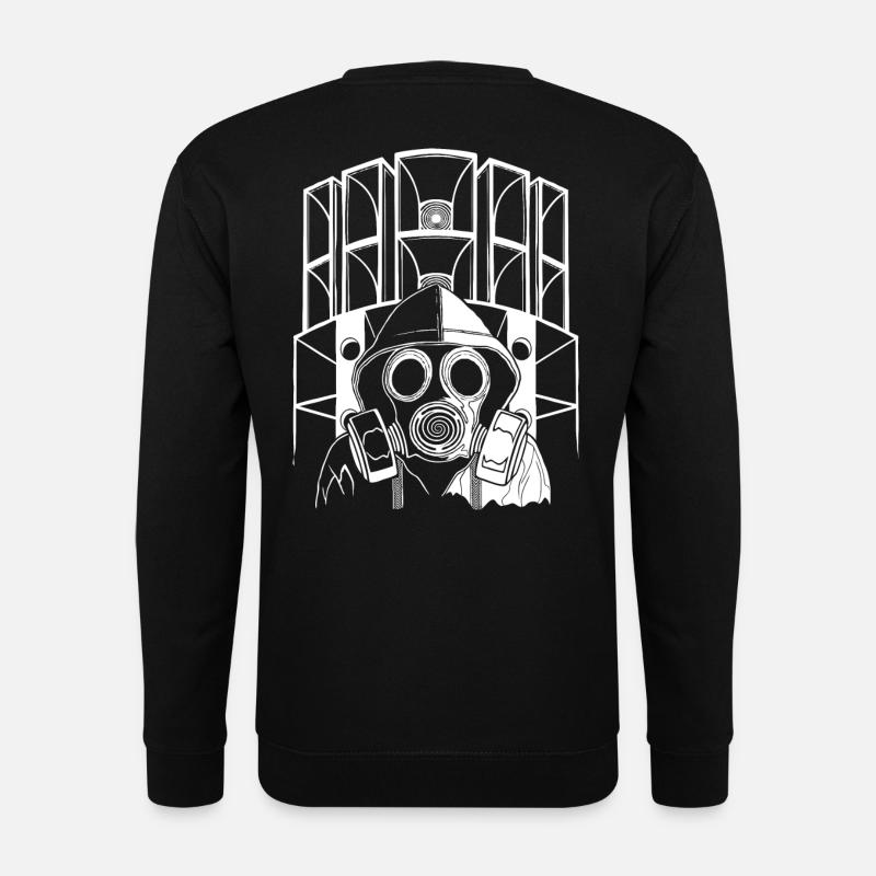 Tekno 23 Soundsystem gas mask - Unisex Pullover - Schwarz