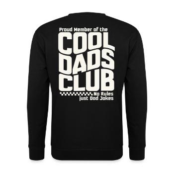 Papa Geschenk Vatertag - Cool Dads Club - Unisex Pullover - Schwarz - Hinten - Alina (178cm)