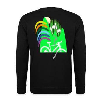 Piste cyclable montagnes arc-en-ciel - Sweat-shirt Unisexe - noir - Dos - Alina (178cm)