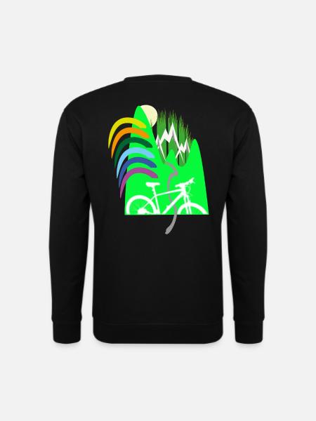 Cycle path mountains rainbow - Unisex Sweatshirt - black