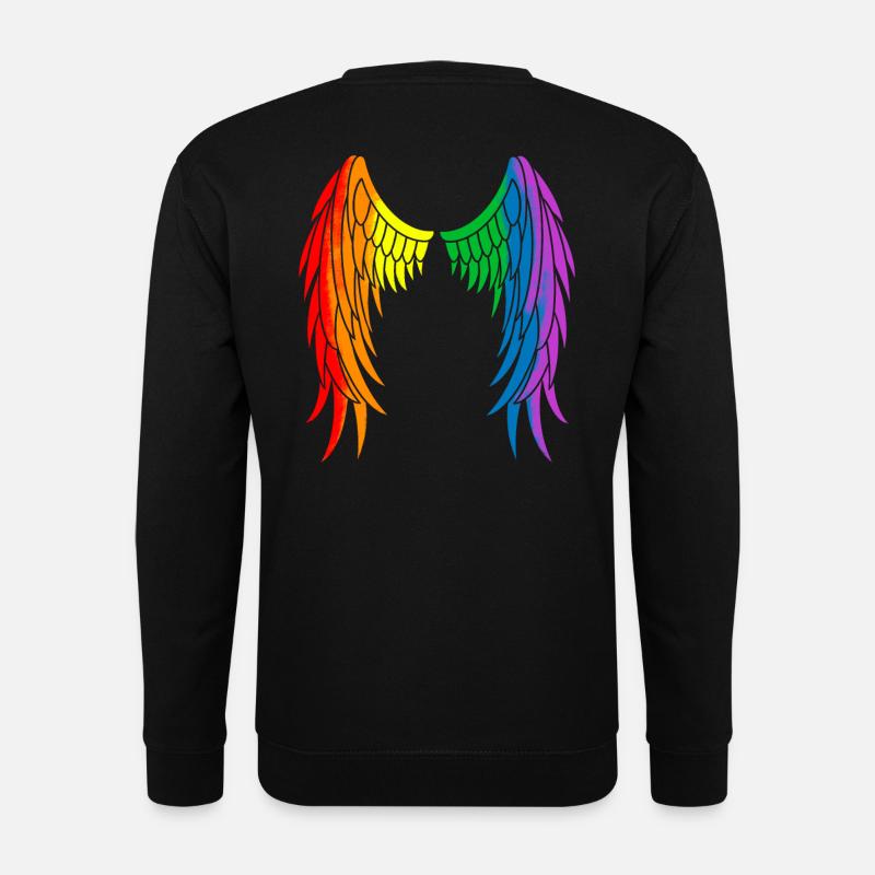 Flügel Regenbogen LGBT - Unisex Pullover - Schwarz