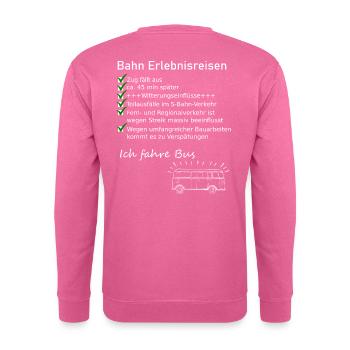 Bahn Erlebnisreisen - Ich fahre Bus - Unisex Pullover - Pink - Hinten