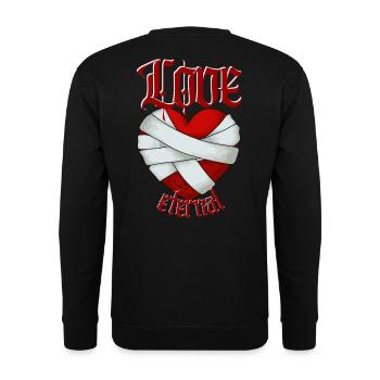 Love Eternal - Unisex Sweatshirt - black - Back - Alina (178cm)