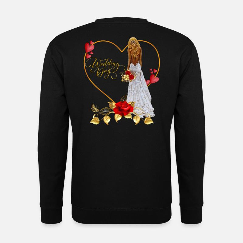 Red Rose Wedding Day - Unisex Sweatshirt - black